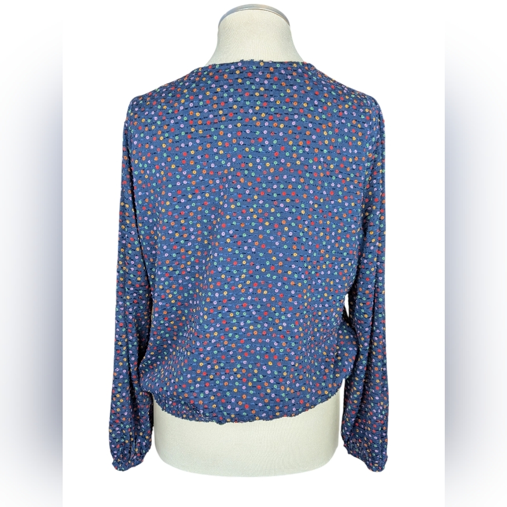 Madewell Lyric Wrap Top In Sugar Dot - Picture 2 of 5